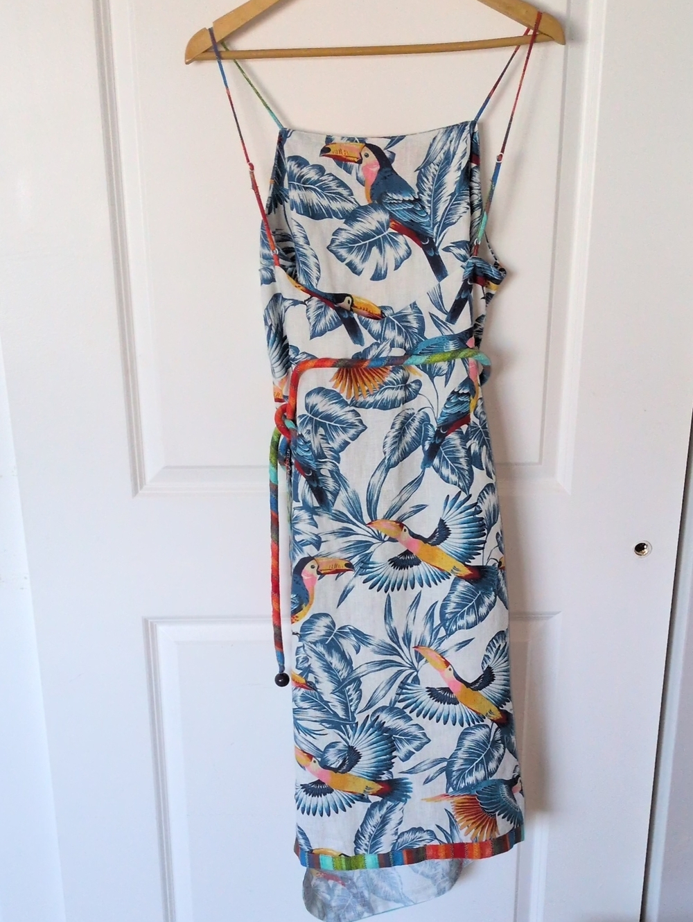 Farm Rio Flying Tucan Open Back Midi Dress - Picture 3 of 11